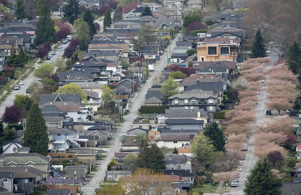 Homes are pictured in Vancouver, Tuesday, Apr 16, 2019. THE CANADIAN PRESS/Jonathan Hayward.