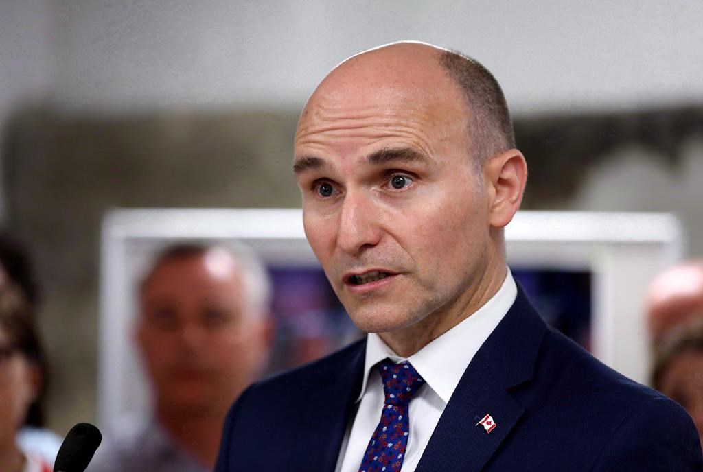 Federal Minister of Families, Children and Social Development Jean-Yves Duclos is seen at a youth homelessness organization in Toronto on Monday, June 11, 2018.