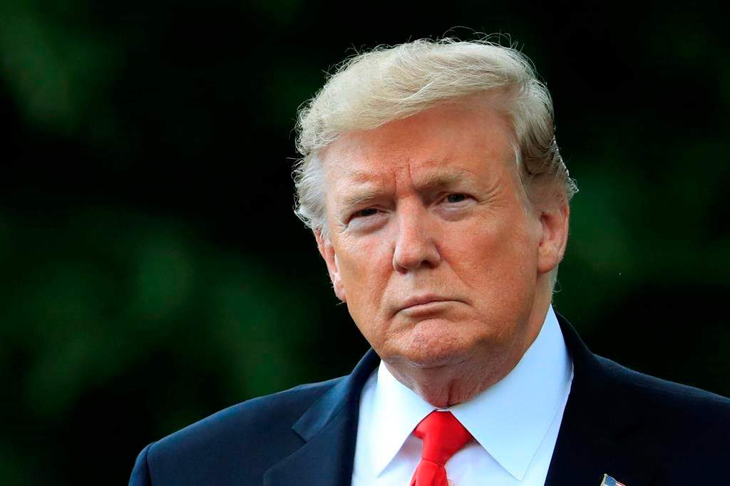 President Donald Trump walks on the South Lawn as he leaves the White House in Washington, Monday, May 20, 2019, to attend a campaign rally in Montoursville, Pa.