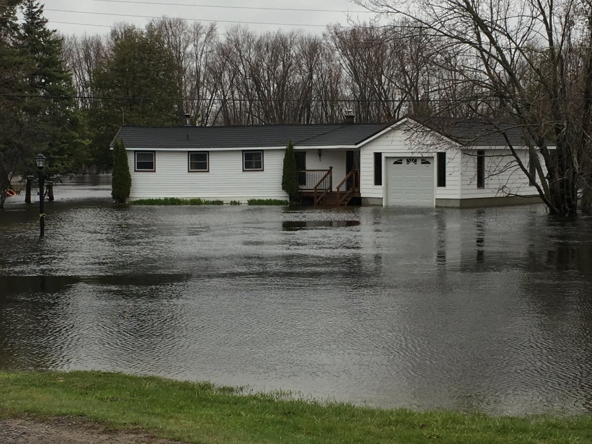Flooding at Driscoll Cottages along the Otonabee River near Peterborough on Wednesday, May 1.