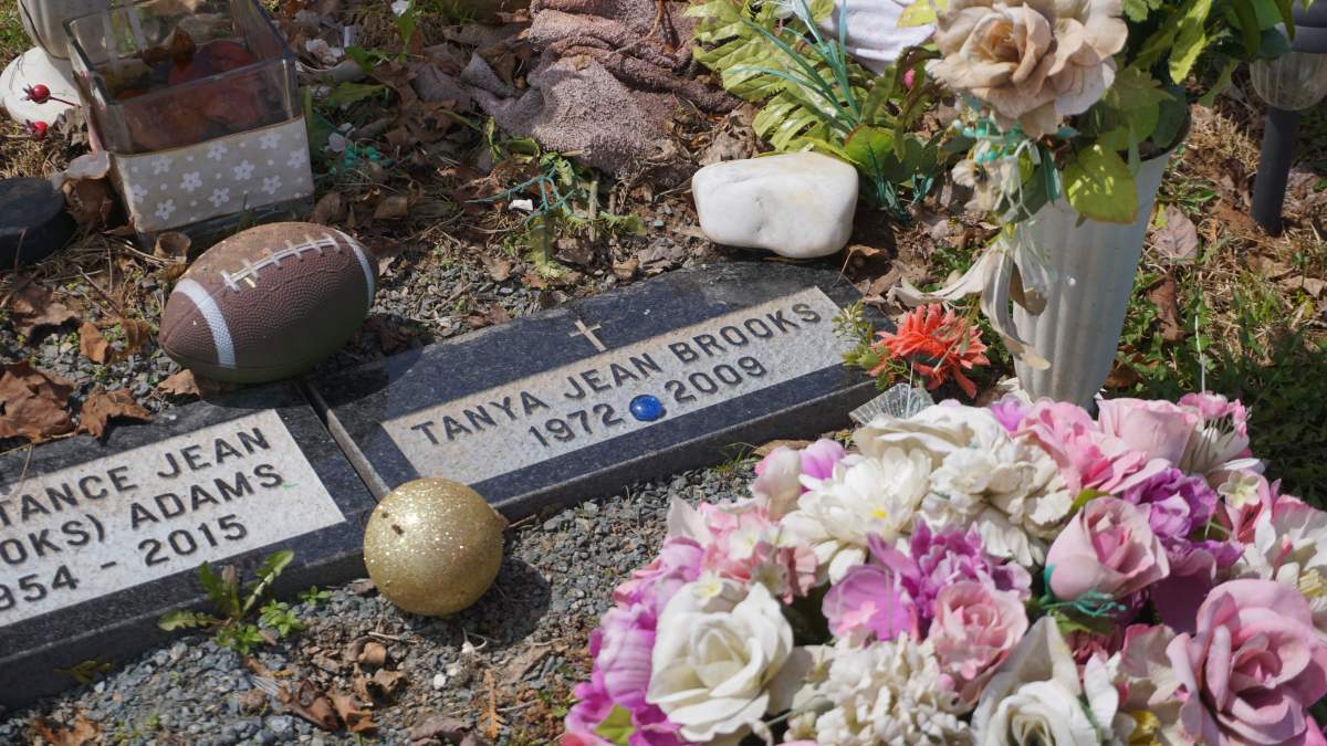 Tanya Brooks is buried next to her mother on the Millbrook First Nation’s cemetery.