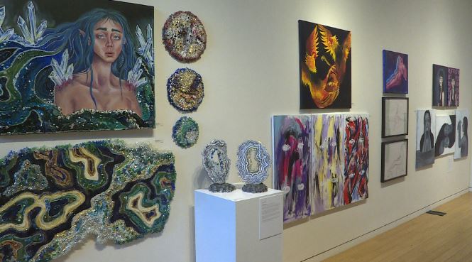 More than 200 pieces of art from Durham College students are on display at a Whitby art gallery.