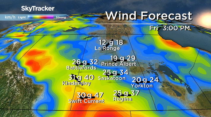 Easterly winds pick back up a bit during the day on Friday.