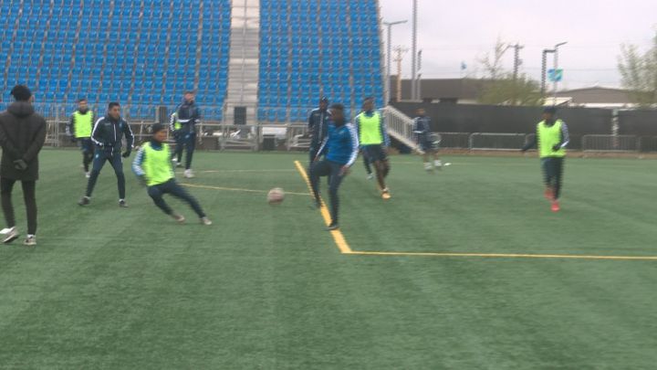 FC Edmonton practise on May 15, 2019.
