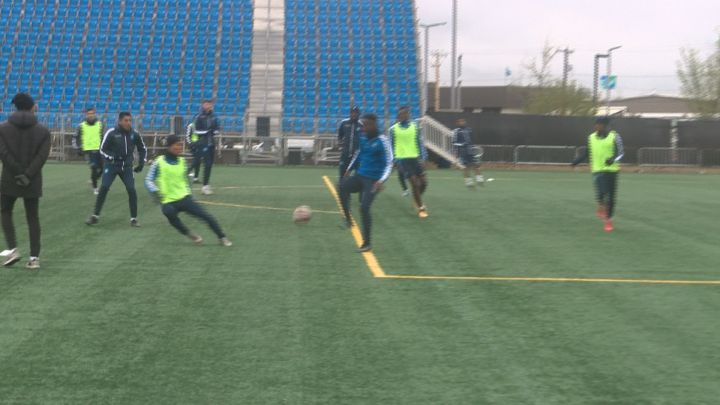 FC Edmonton practise on May 15, 2019.