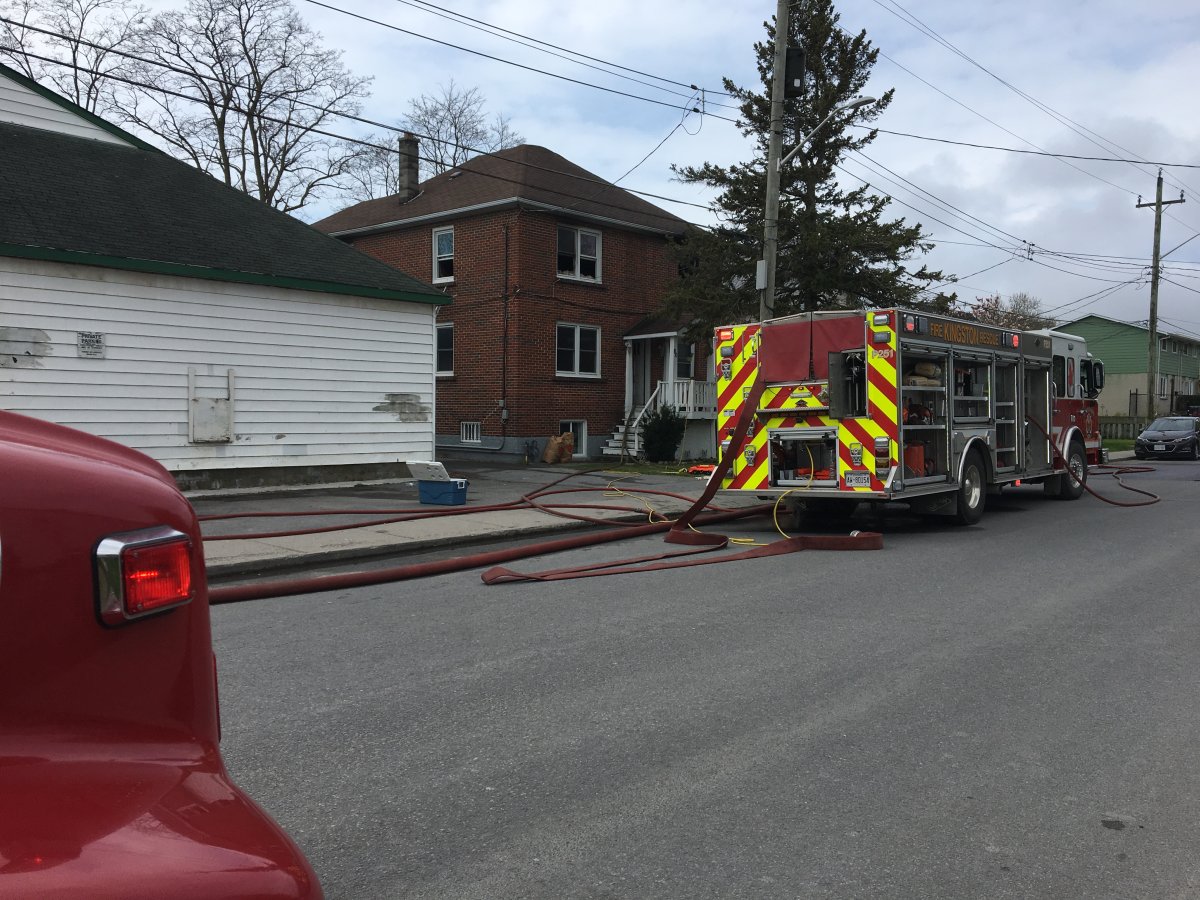 A fire broke out at a home on Thomas Street in Kingston on Wednesday morning. The cause of the fire is currently unknown.