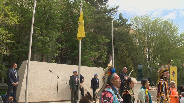 The reconciliation flag honours victims and survivors of the residential school era.