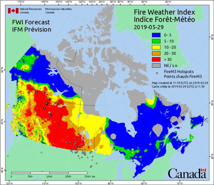 Haze in southern Manitoba coming from Alberta, Saskatchewan wildfires 