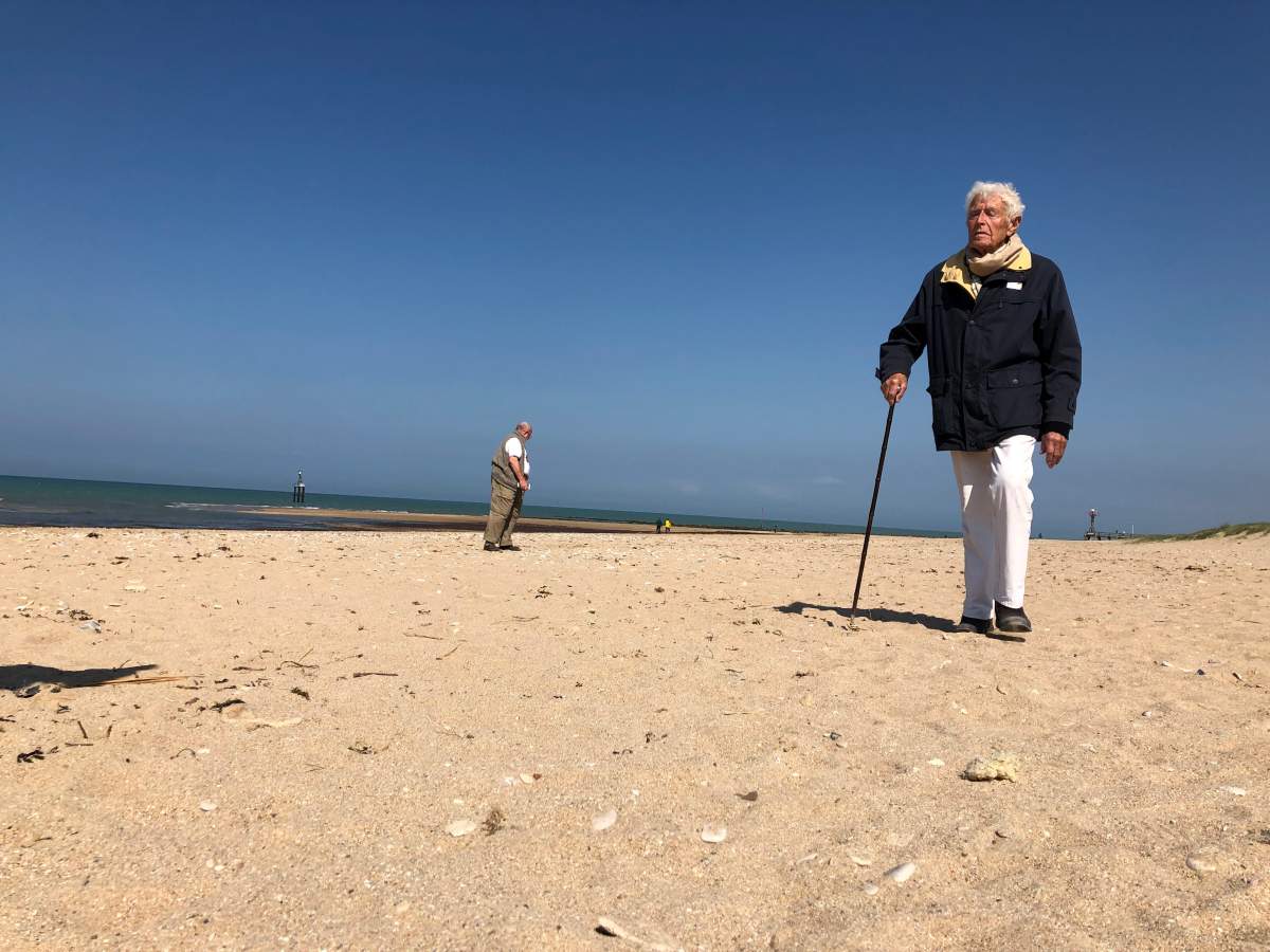 Gerard Verdonk used to count his footsteps, to measure the distance between German defence positions on Juno Beach.