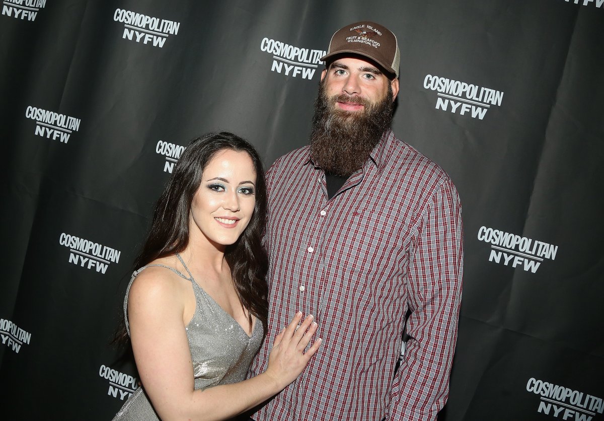 Jenelle Evans and David Eason pose at the Cosmopolitan New York Fashion Week #Eye Candy event after party at Planet Hollywood Times Square on Feb. 8, 2019 in New York City.