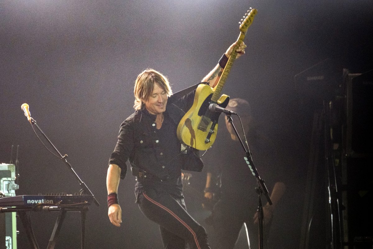 LONDON, ENGLAND - MARCH 08: Keith Urban performs at Country to Country (C2C) at The O2 Arena on March 08, 2019 in London, England. (Photo by Rob Ball/WireImage).