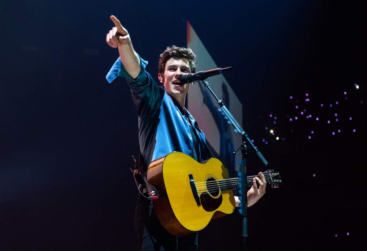 Shawn Mendes performs onstage at The O2 Arena on April 16, 2019 in London, England.