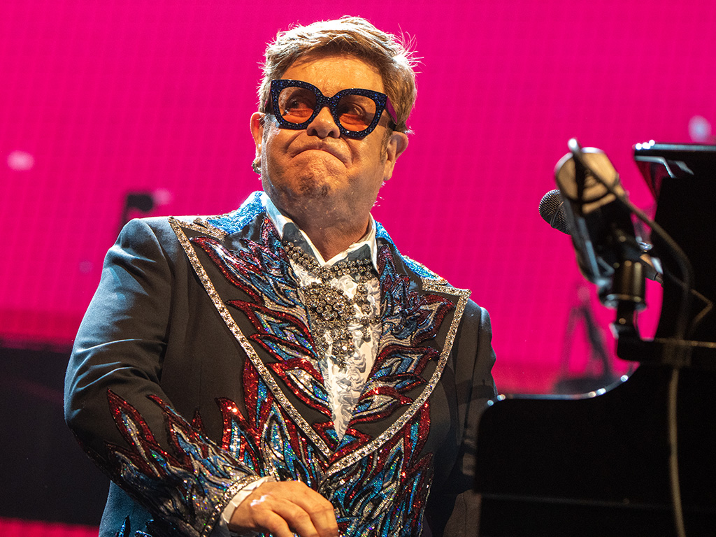 Sir Elton John performs during his Farewell Yellow Brick Road tour at Scandinavium Arena on May 19, 2019 in Gothenburg, Sweden.