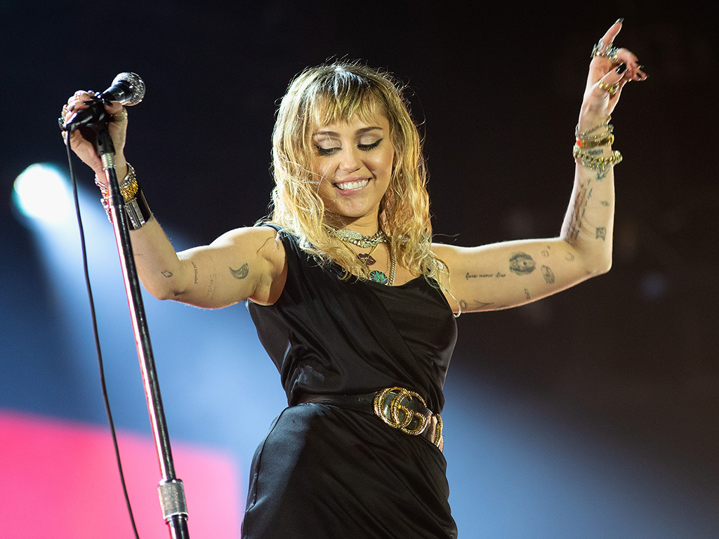 Miley Cyrus performs at the Radio 1 Big Weekend at Stewart Park on May 25, 2019, in Middlesbrough, England. 