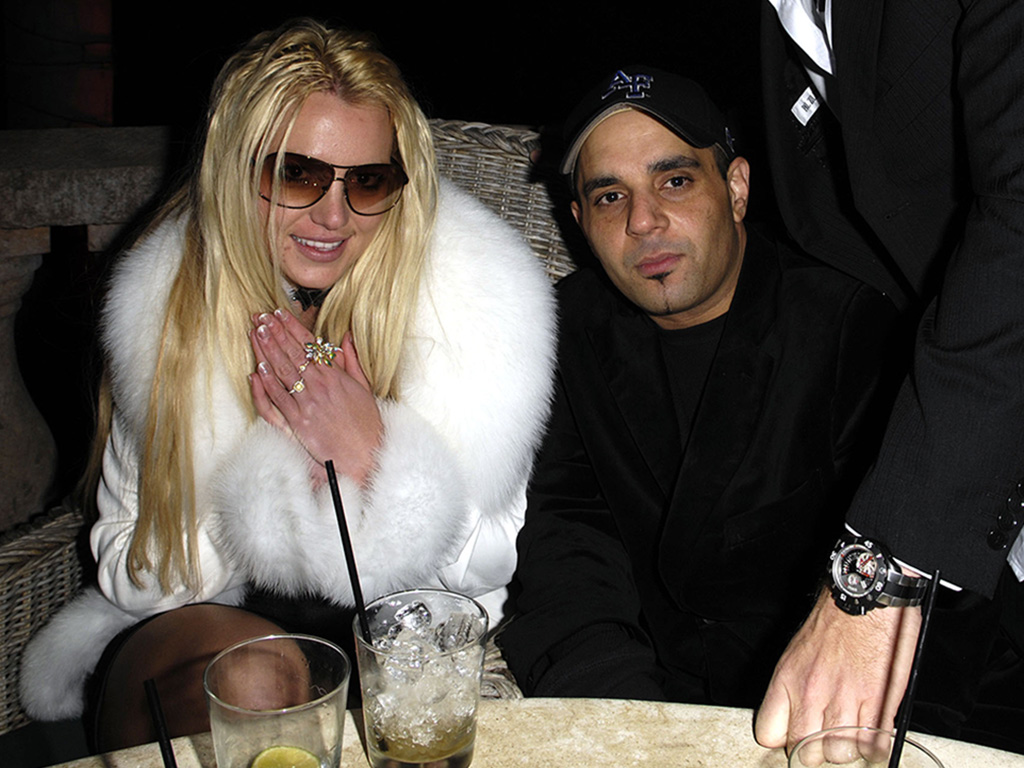 Britney Spears, left, has filed a restraining order against her former manager Sam Lutfi, right.