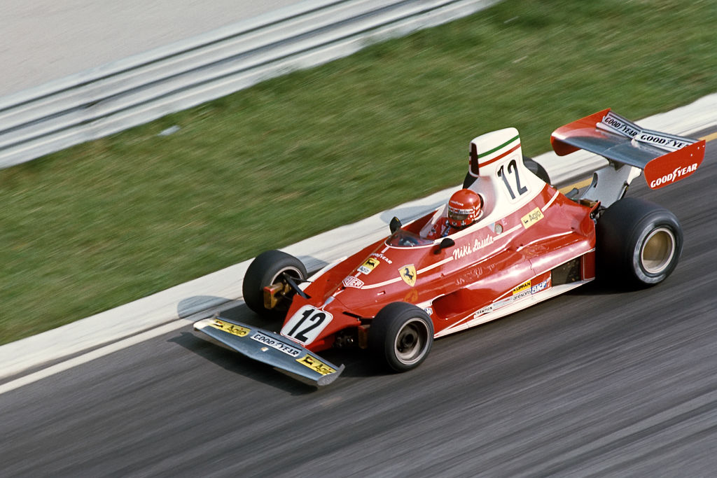 Niki Lauda, Ferrari 312T, Grand Prix of Italy, Monza, 07 September 1975.