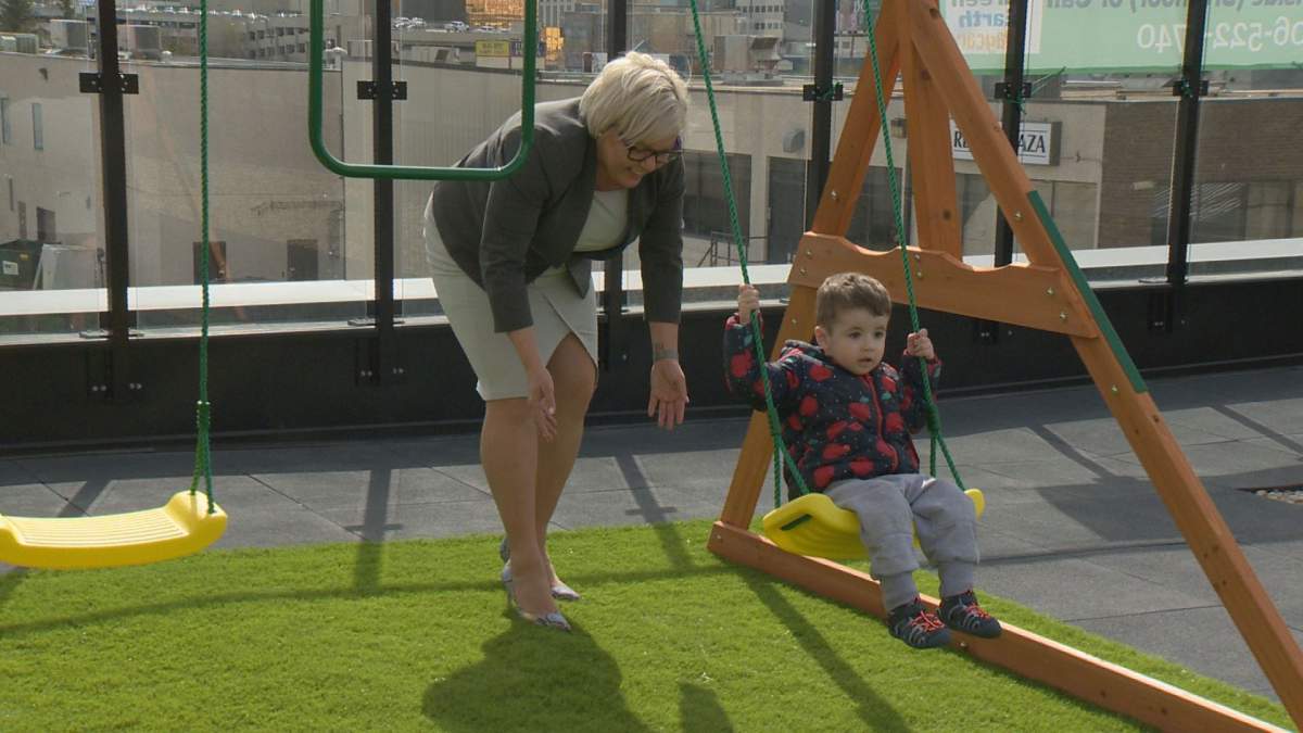 Saskatchewan minister Tina Beaudry-Mellor helped celebrate the grand opening of Souls Habour’s Green Earth Daycare on Monday. 