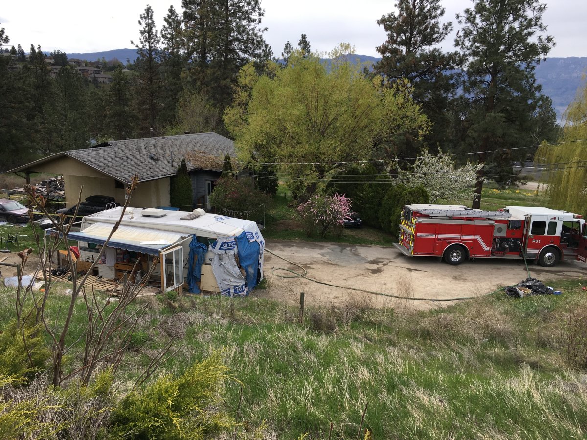 A house fire on Grouse Road was one of three suspicious fires West Kelowna fire crews dosed on Wednesday morning. 