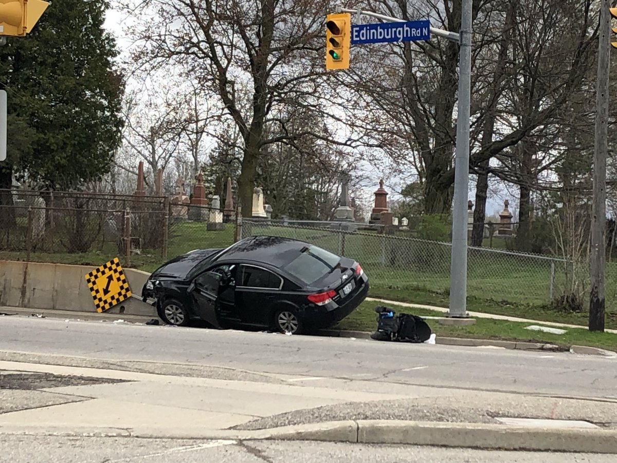 Guelph police are investigating a crash involving a motorized wheelchair. 