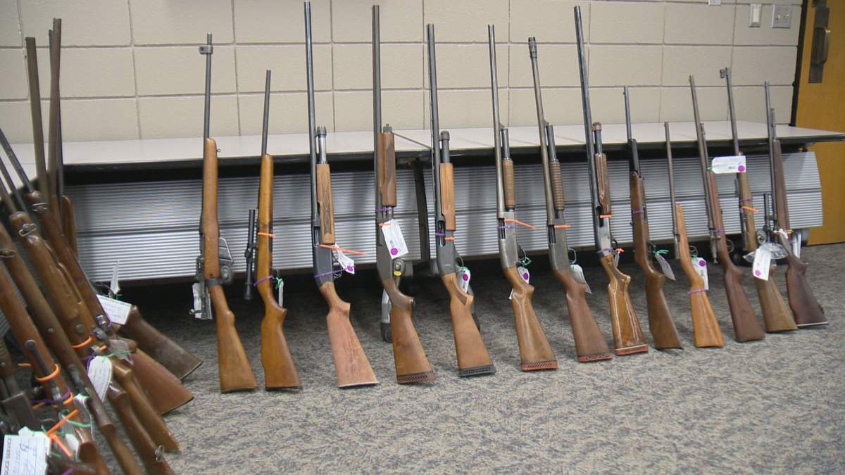 283 firearms, including shotguns and rifles, were collected by police services across Saskatchewan in 2019, part of the gun amnesty program. 