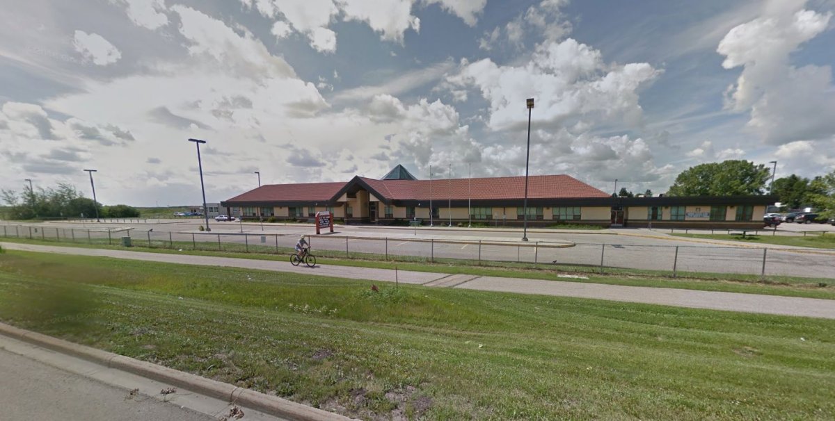 Guthrie Elementary School at Canadian Forces Base Edmonton as seen on Google Street View.