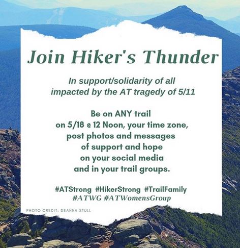 A solidarity hike will be held along the Appalachian Trail on Saturday.