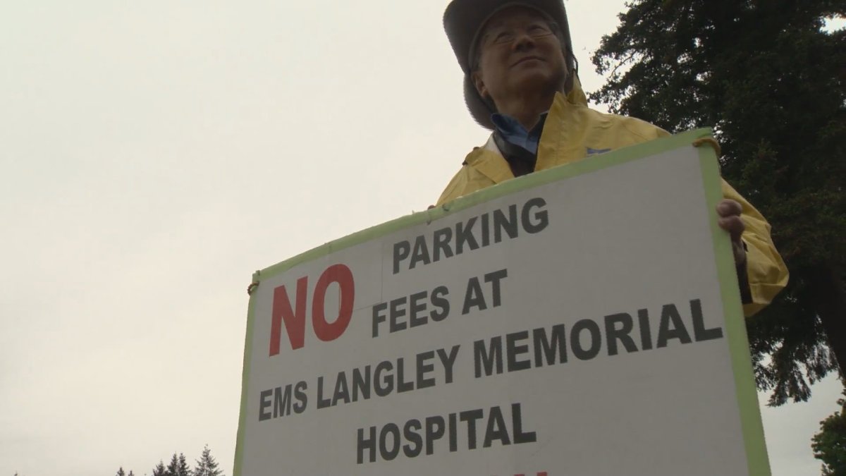 Gary Hee is campaigning for free parking at Langley Memorial Hospital.