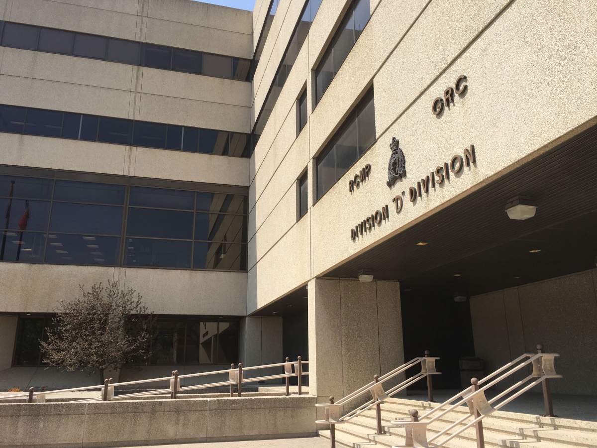 An exterior view of the RCMP's 'D' Division headquarters on Portage Avenue in Winnipeg.