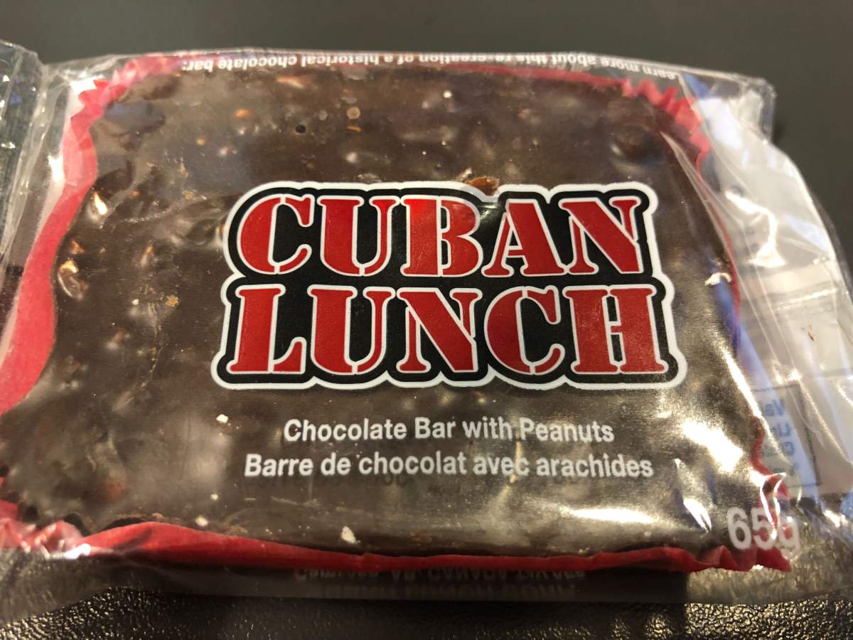 The Cuban Lunch candy bar.
