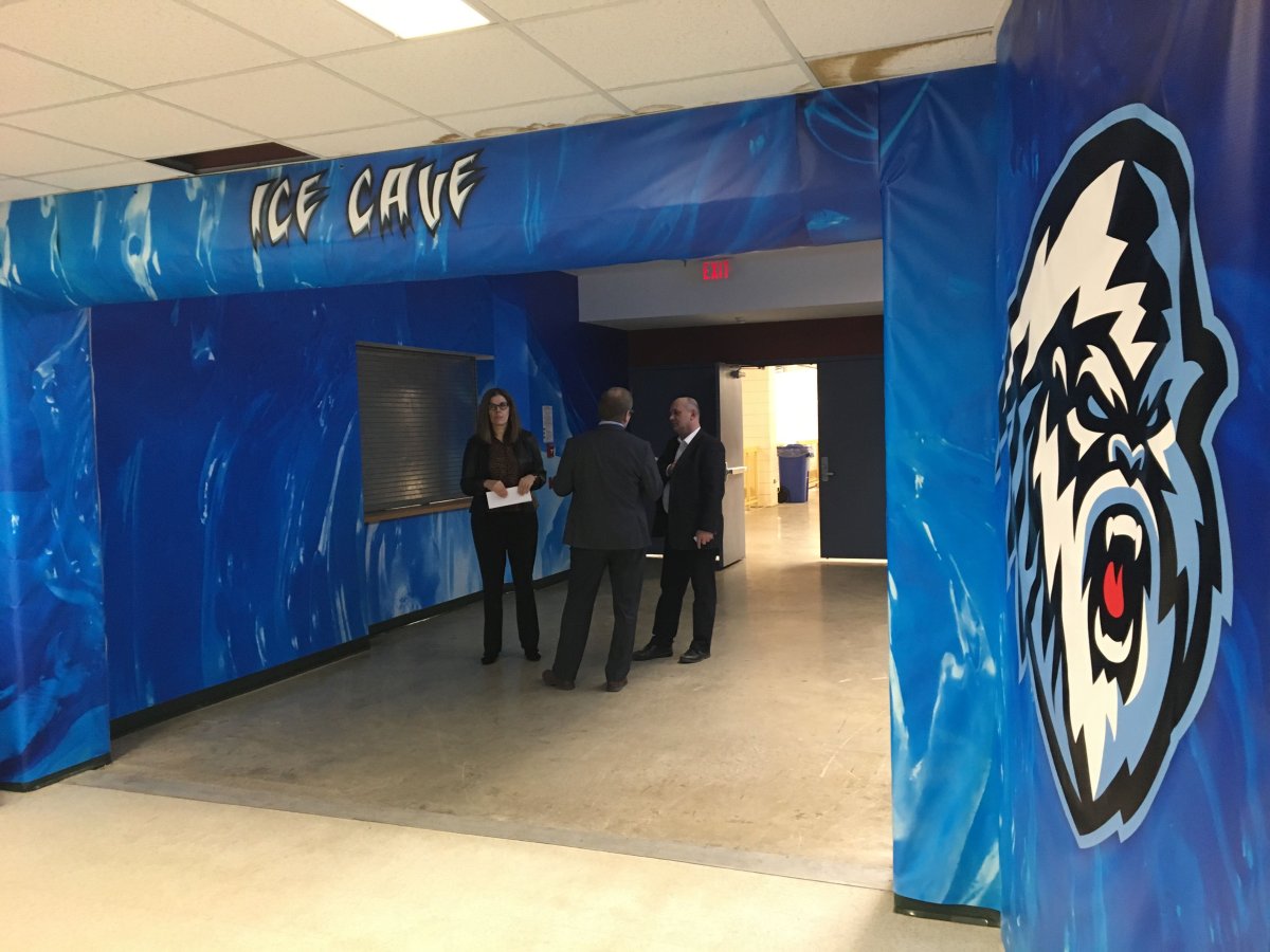 The "Ice Cave" located at the entrance of the new home of the Winnipeg Ice, Wayne Fleming Arena.