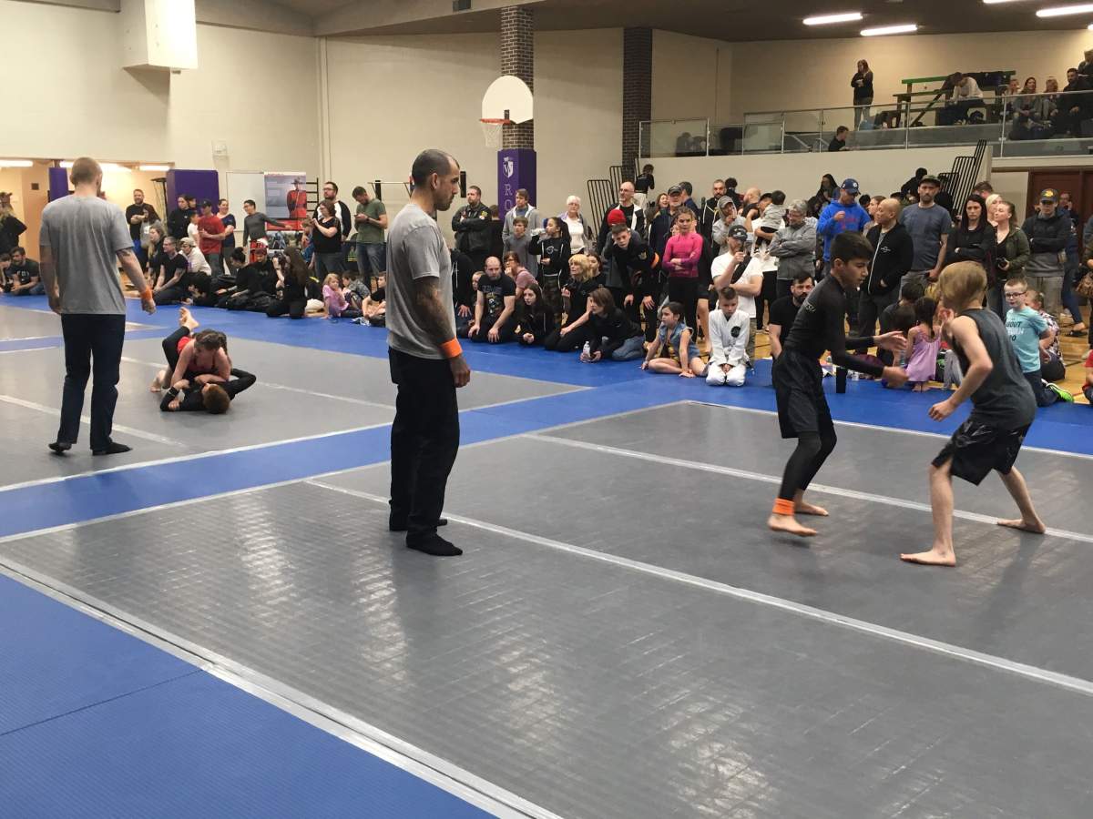The competition at the 2019 Manitoba Open jiu- jitsu tournament.