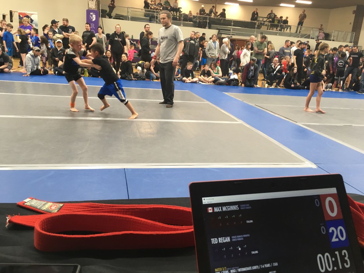 The competition at the 2019 Manitoba Open jiu-jitsu tournament.