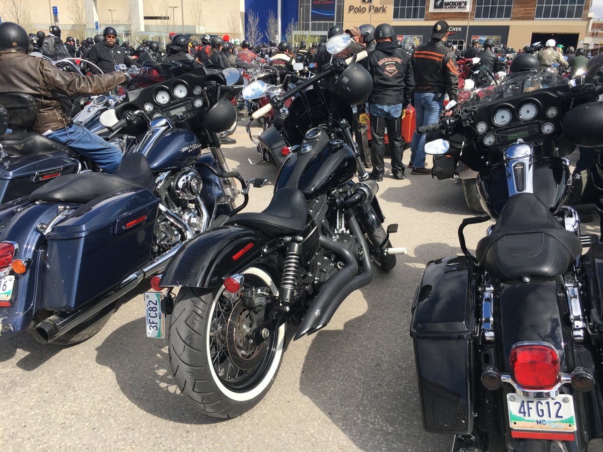 Bikers preparing for the 2019 Manitoba Motorcycle Ride For Dad. The 2020 event will look very different, due to the pandemic.