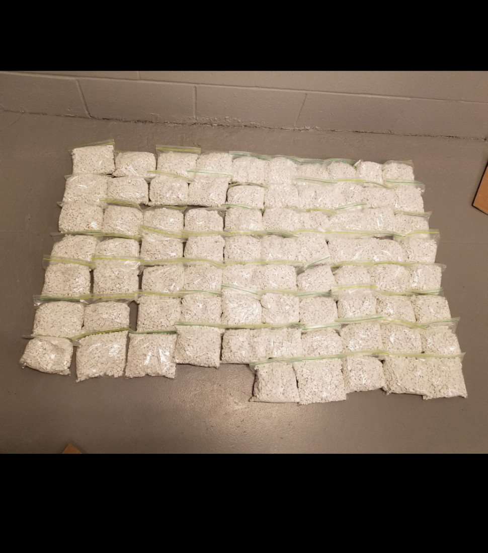 New Brunswick RCMP say they suspect the more-than-75,000 pills they seized on April 27, 2019, are methamphetamine. 