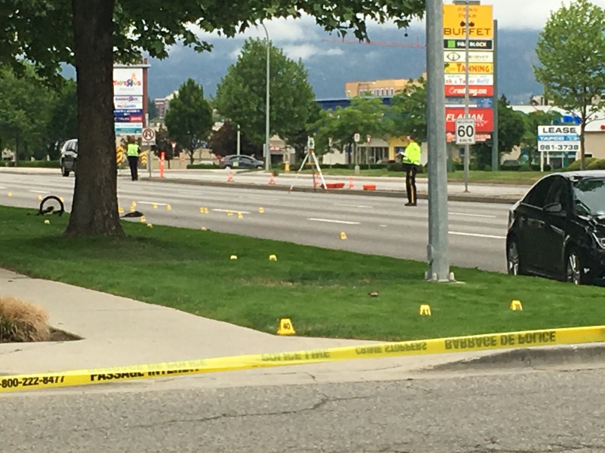 The Independent Investigations Office is investigating a collision between an off-duty officer and a cyclist early Saturday morning in Kelowna. 