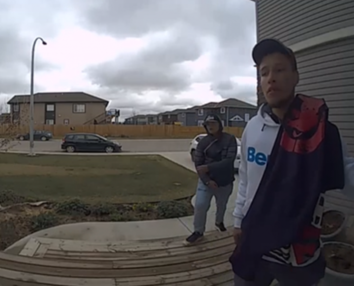 Alberta RCMP are looking for two suspects after a teen’s car was stolen at gunpoint on Saturday, May 18, 2019.