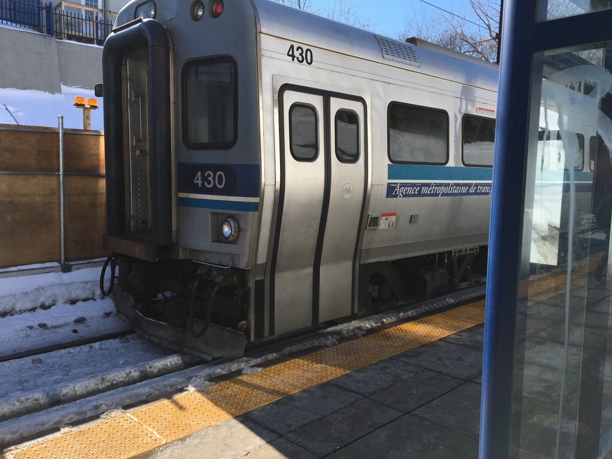 An exo commuter train is seen this undated photo. The TSB is investigating after a CN train and an exo passenger train collided in Montreal on Tuesday, Nov. 21, 2023.