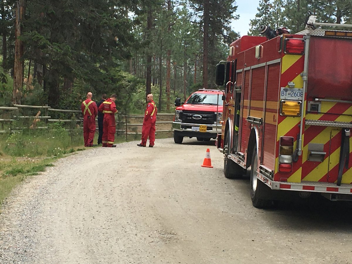 An injured hiker is being rescued in Myra-Bellevue Provincial Park. 