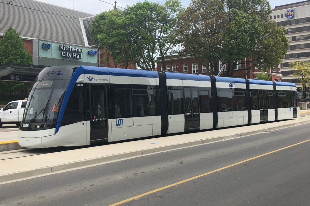 An ION LRT vehicle
