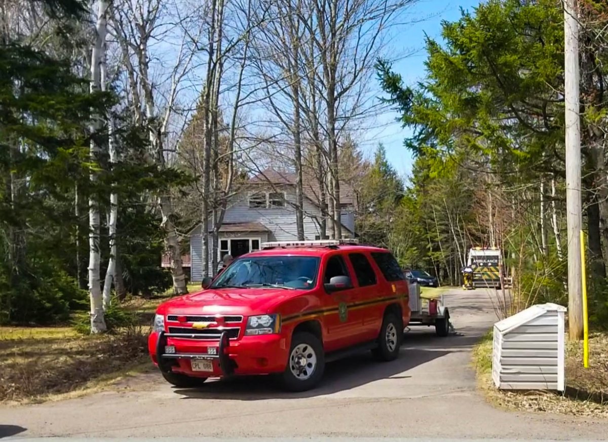 The Moncton Fire Department has rescued a woman near Irishtown, N.B.