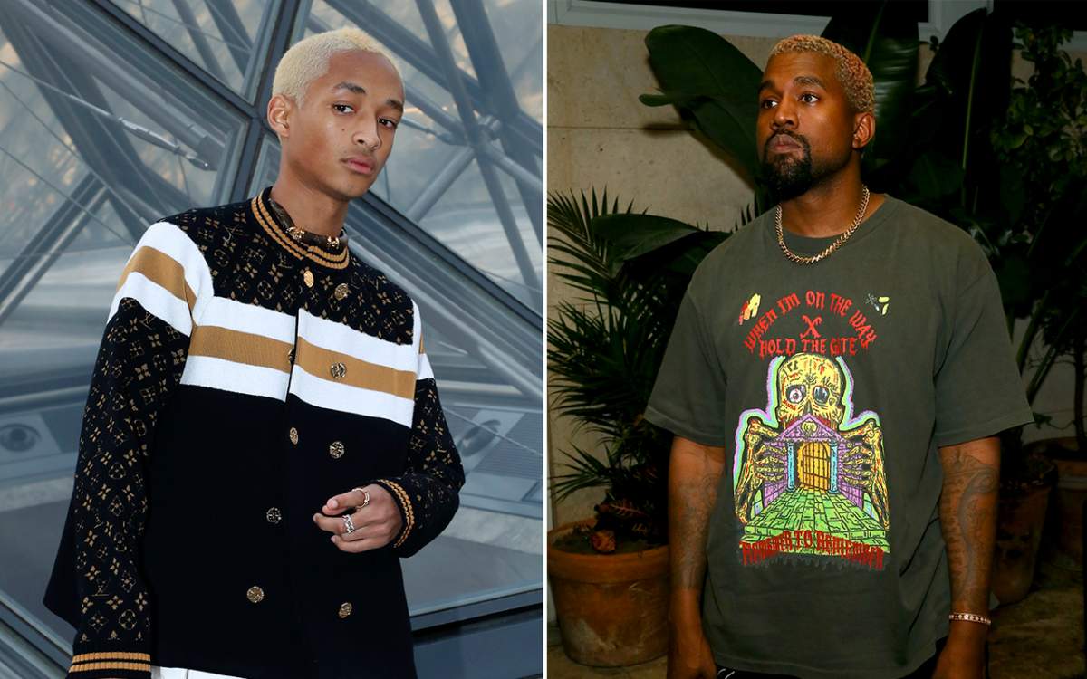 (L-R): Jaden Smith and Kanye West.