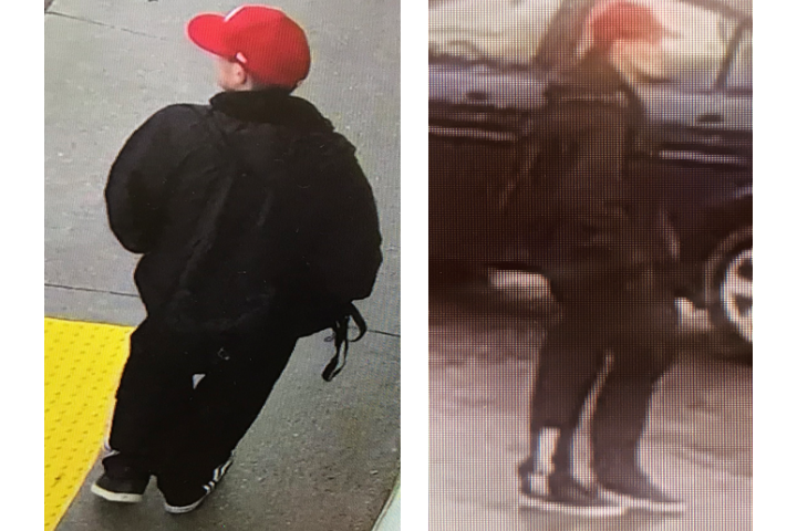 Barrie police are searching for a suspect after two cellphones were reportedly stolen from an unlocked car at Kozlov's Mall.