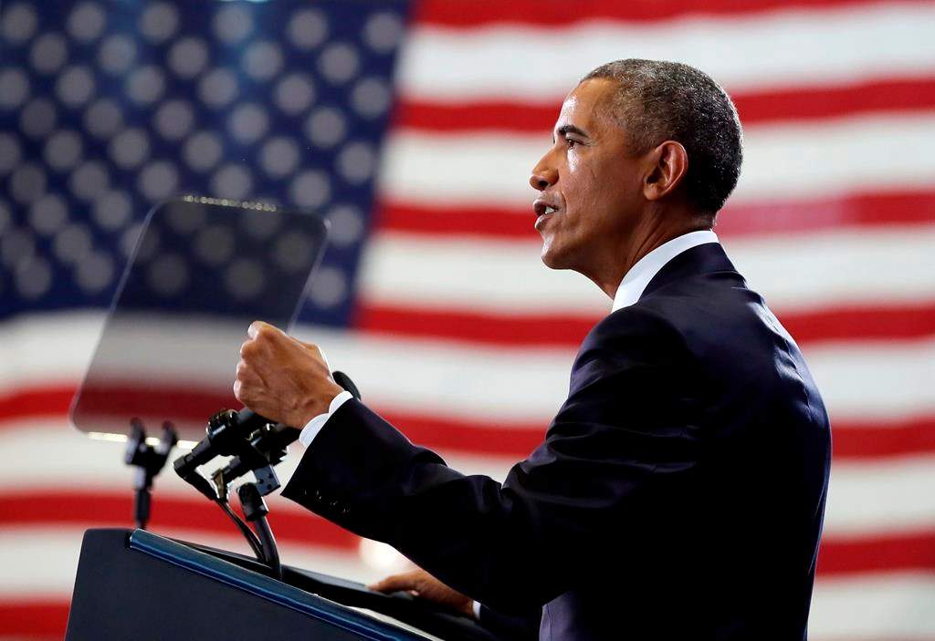 FILE - In this Dec. 6, 2016, file photo, President Barack Obama speaks at MacDill Air Force Base in Tampa, Fla., about the administration's approach to counterterrorism campaign.