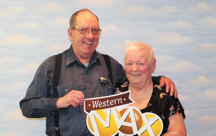 Violetta Coe and her husband, Allan, won $1 million with a Western Max lottery ticket purchased in Creighton, Sask.