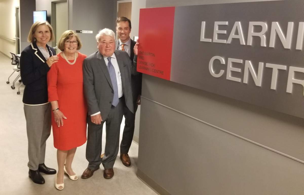The new learning centre at PRHC officially opened on Tuesday. Taking part included, from left, Dr. Rardi van Heest, Denise Pick, Martin Pick and Charles Pick.