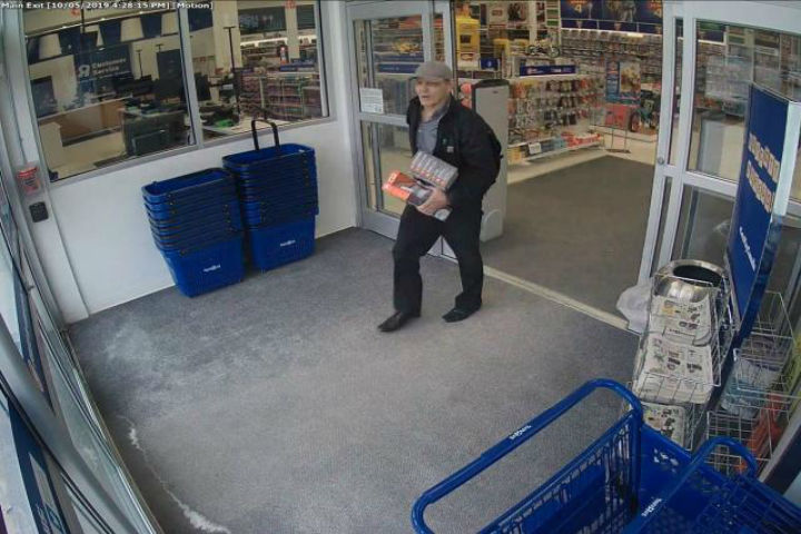 Barrie police are searching for a suspect after multiple reported thefts from a local Toys R Us.