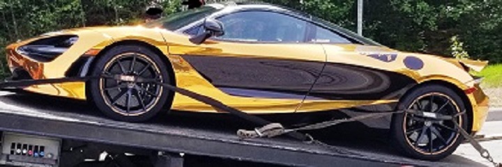 RCMP say they impounded a McLaren supercar over the weekend.
