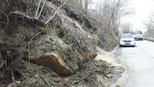 The escarpment access at McNeilly Road is closed because of falling rocks.