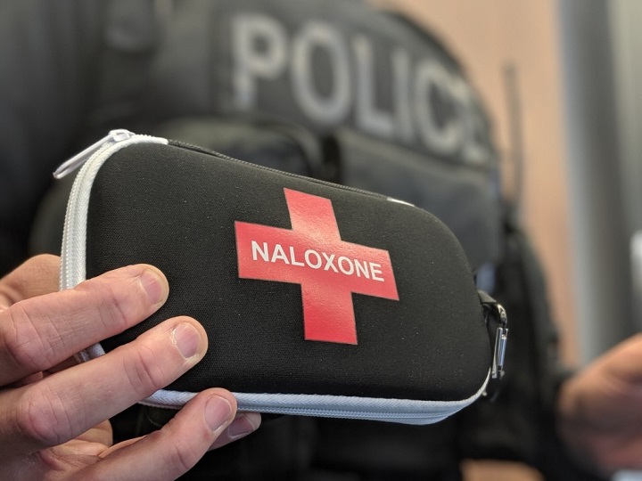 May 16 2019 - Halton police hold up a naloxone kit.