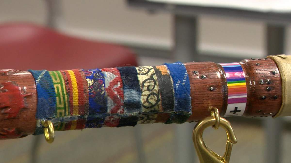 The New Dawn Staff is the new ceremonial object that will be used to lead graduates into their convocation.